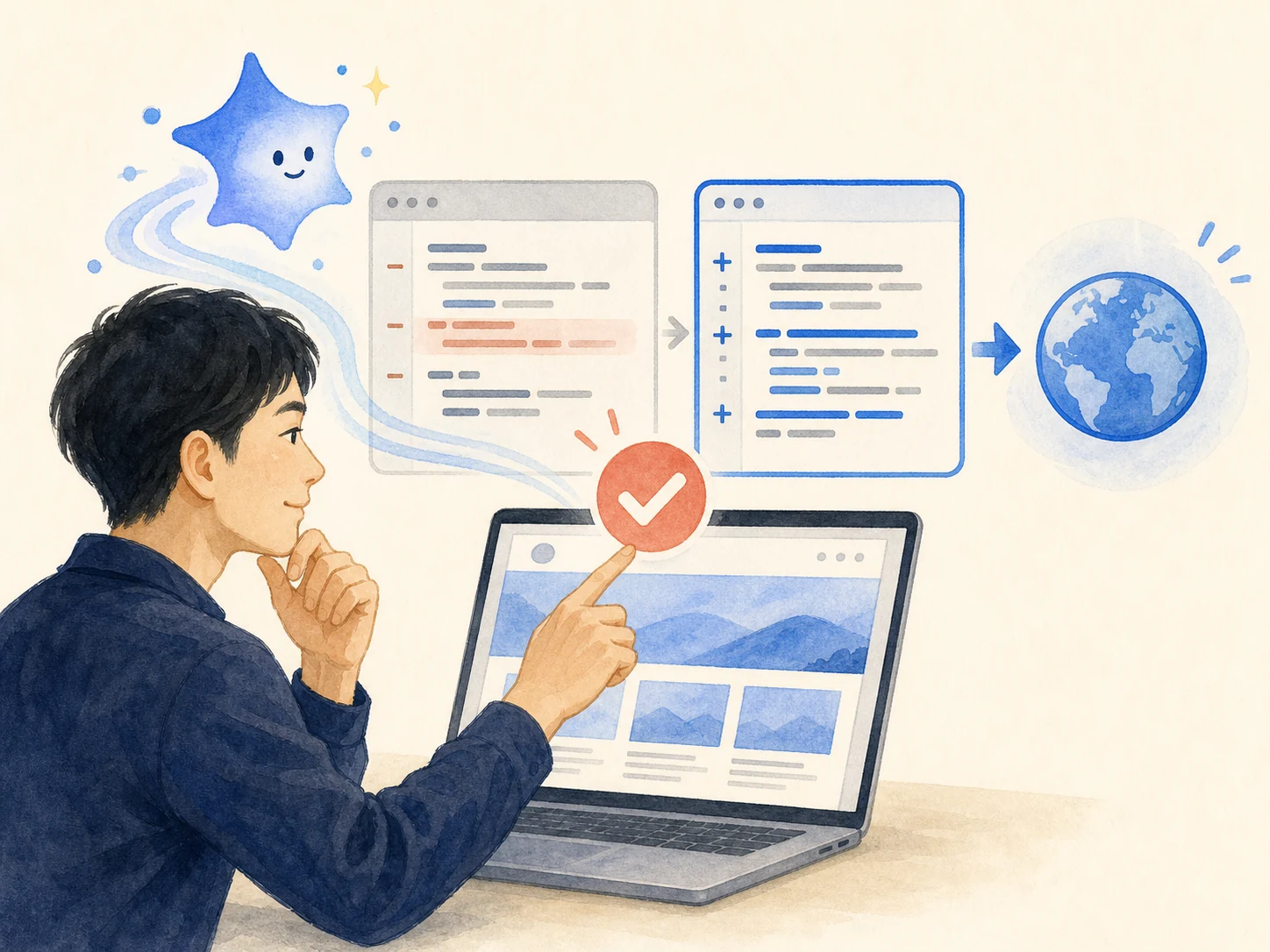 AIが変更したコードを人が確認し、安全にWebサイトを公開するAIコーディング講習